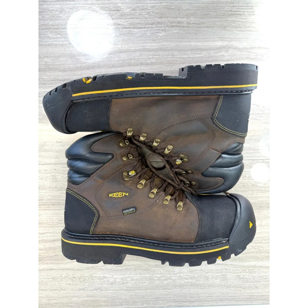 Keen Utility Milwaukee 6in Waterproof Steel Toe Boots Brown Gorpcore Men 10.5D